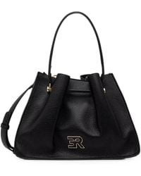 ERMANNO FIRENZE - Logo-Plaque Pebbled Shoulder Bag - Lyst