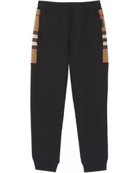 Burberry - Check-pattern Track Pants - Lyst