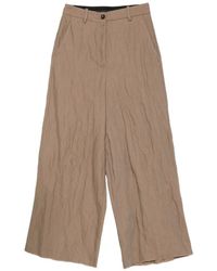 Masnada - Crinkled Wide-Leg Trousers - Lyst