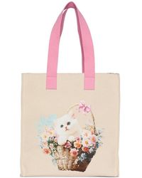 MSGM - Sac Cabas À Fleurs - Lyst