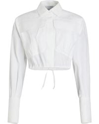 Patou - Cropped Poplin Safari Shirt - Lyst