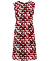 Laura Urbinati - Robe Courte Sans Manches À Imprimé Géométrique - Lyst