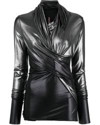 Rick Owens - Asymmetrisches Easy Top Mit Drapierung - Lyst
