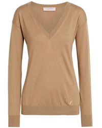 Valentino Garavani - V-Neck Vlogo Signature Sweater - Lyst