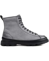 Camper - Brutus+ Leather Lace-Up Ankle Boots With Lug Sole - Lyst