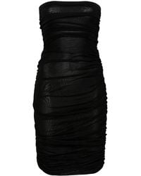 Saint Laurent - Ruched Mini Dress - Lyst