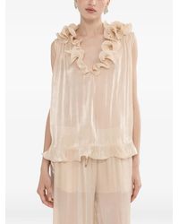 Nissa - Ruffled Chiffon Top - Lyst