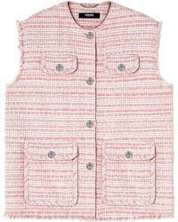 Versace - Ausgefranste Tweed-Weste - Lyst