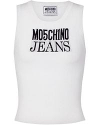 Moschino - Logo-Jacquard Ribbed Tank Top - Lyst