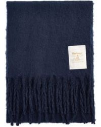 Barbour - Ellison Fringed-Detail Scarf - Lyst