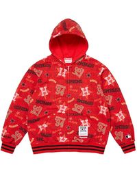 Supreme - X Mitchell & Ness Logo-Print Hoodie - Lyst