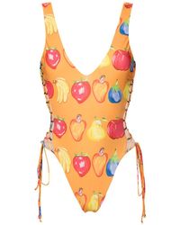 Amir Slama - Badeanzug mit Früchte-Print - Lyst