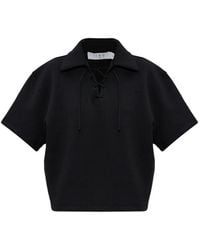 IRO - Lace-Up Polo Top - Lyst