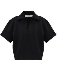 IRO - Lace-Up Polo Top - Lyst