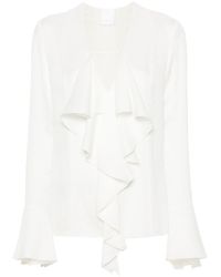 Givenchy - Zijden Blouse Met Jacquard - Lyst