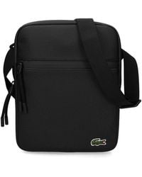 Lacoste - Embroidered Logo Shoulder Bag - Lyst