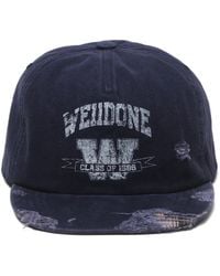 we11done - Distressed Logo Cap - Lyst