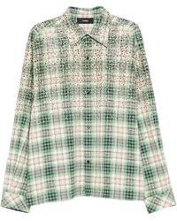 Amiri - Stud-Embellished Checked Shirt - Lyst
