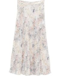 Golden Goose - Sequin-Embellished Pleated Midi Skirt With Floral Print - Lyst
