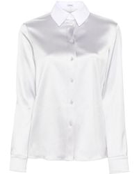 Loewe - Classic Collar Satin Shirt - Lyst
