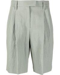 Brunello Cucinelli - High-waisted Knee Length Shorts - Lyst