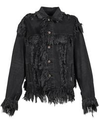 we11done - Raw-Edge Denim Jacket - Lyst