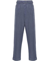 Officine Generale - Pleat-detail Tapered Trousers - Lyst