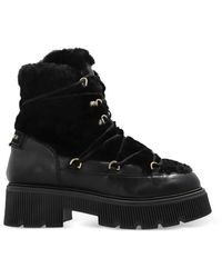 Bogner - Fur-Panelled Logo-Patch Ankle Boots - Lyst