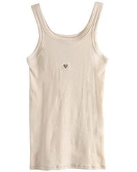 Baserange - Heart-Detail Ribbed Tank Top - Lyst
