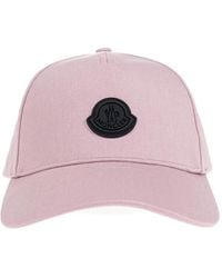 Moncler - Gorra de algodón con parche del logo - Lyst