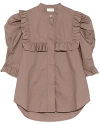 By Malene Birger - Oia Ruffled Puff-Sleeve Blouse - Lyst