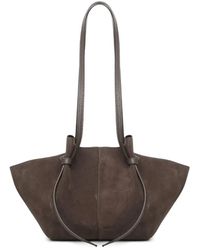 Yuzefi - Large Mochi Suede Knot Shoulder Bag - Lyst