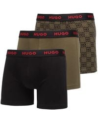 HUGO - Pack De Tres Bóxeres De Algodón Stretch - Lyst
