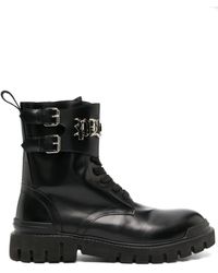 Philipp Plein - Gothic Plein Leather Ankle Boots - Lyst
