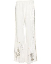 Forte Forte - Samthose Mit Weitem Bein - Lyst