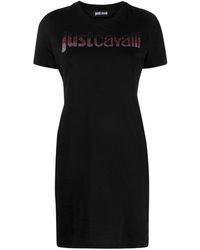 Just Cavalli - Robe en coton à coupe courte - Lyst