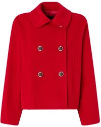 Pinko - Double-Breasted Pea Coat - Lyst