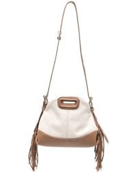 Maje - Logo-Detail Leather-Panelled Tote Bag - Lyst