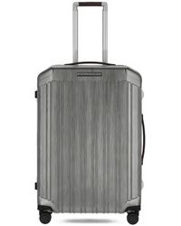 Piquadro - Medium Ridged Hardside Suitcase - Lyst