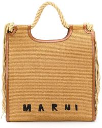 Marni Handtasche aus Bast - Braun