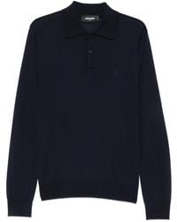 DSquared² - Upside Down Long-Sleeve Polo Shirt - Lyst