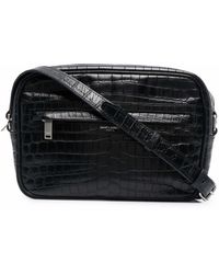 Lou camera bag deals in crocodile embossed leather