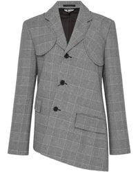 COMME DES GARÇON BLACK - Glen Check Asymmetric Blazer - Lyst