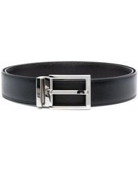 Ferragamo - Cinturón reversible con hebilla rectangular - Lyst