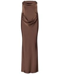 ROTATE BIRGER CHRISTENSEN - Structured Bodice Long Dress With Back Zip Closure - Lyst
