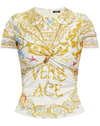 Versace - Top mit Sicherheitsnadel - Lyst