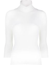 Aspesi - Ribbed-Knit Roll-Neck Knitted Top - Lyst