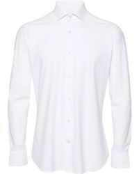 Tintoria Mattei 954 - Button-Down Overhemd Met Brede Kraag - Lyst