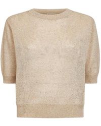 Brunello Cucinelli - Openwork Ribbed Sweater - Lyst