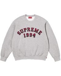 Supreme - Plaid Arc Appliqué Sweater - Lyst